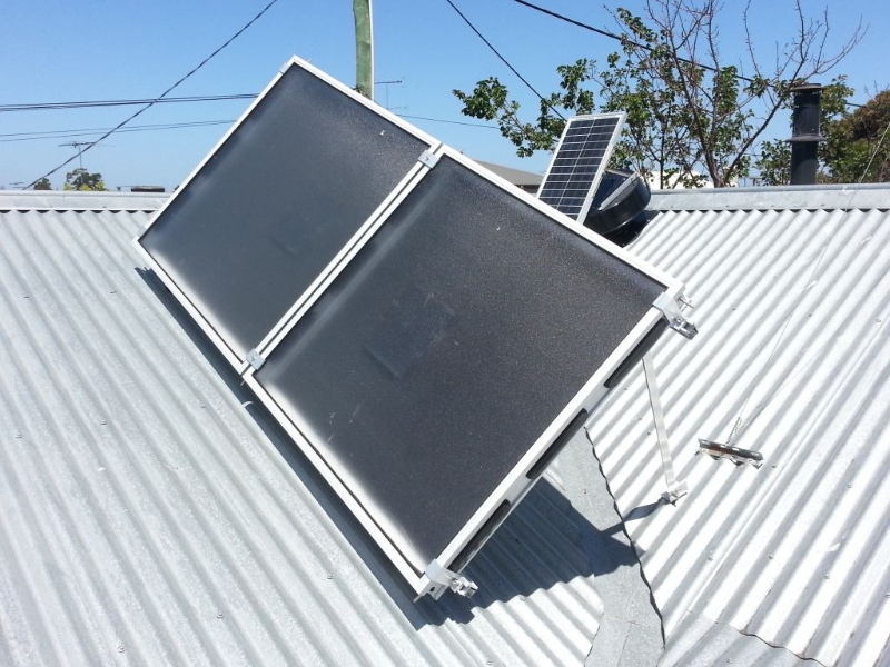 Solar Air Heating installed on a roof