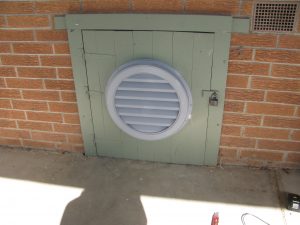 wall vent in a trap-door