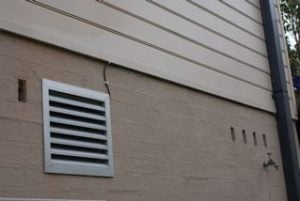 gable sub-floor fans on a house