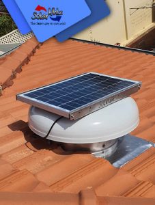 SW-AU-R-25 solar whirlybird on orange tiled roof